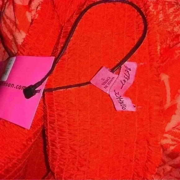 NWT Betsey Johnson Orange Boho Maxi Dress - Picture 9 of 10